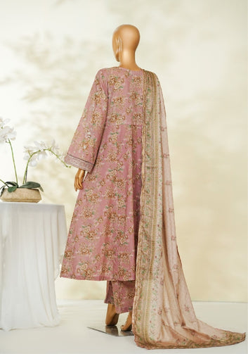 BIN SAEED EMBROIDERED FROCK LAWN 3-PIECE STITCHED